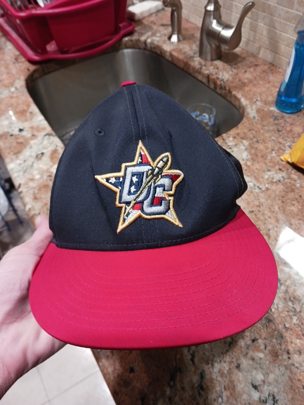 Richardson PTS30 Lite R-Flex "DC" Team Fitted Hat, Logo, Flag. Size LG-XL